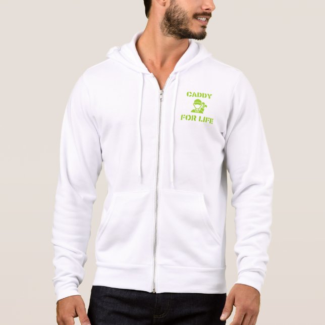 Golf Caddy för Life Citat Limegrön T Shirt (Framsida)