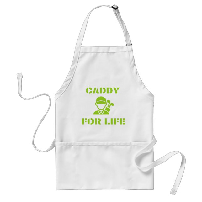 Golf Caddy for Life Quote Lime Green Förkläde (Framsidan)