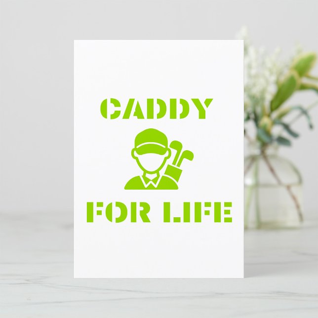 Golf Caddy för Life Quote Limegrön Inbjudningar (Skapare uppladdad)