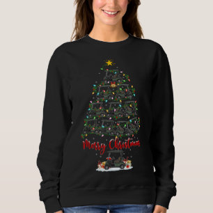 Golf Cart Älskare Julafton Lighting Santa Golf Car T Shirt