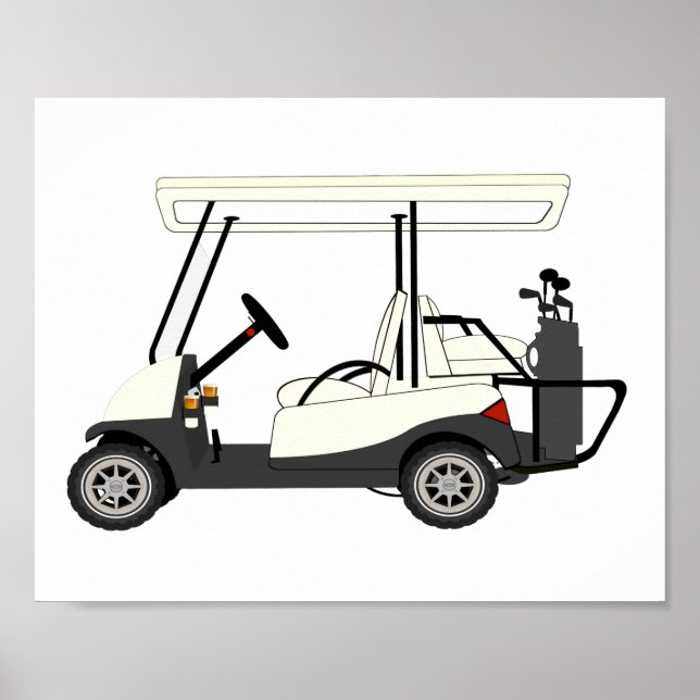 Golf Cart Barn Dekorationstryck Poster (Framsidan)