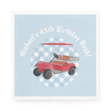 Golf Cart Blue White Preppy Land Klubb