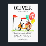 Golf Cart Boll Bag Balloon Kids Golfer Birthday Vykort<br><div class="desc">Cute Modern Golf Cart Boll Bag Balloon Kids Golfer Birthday-inbjudan</div>