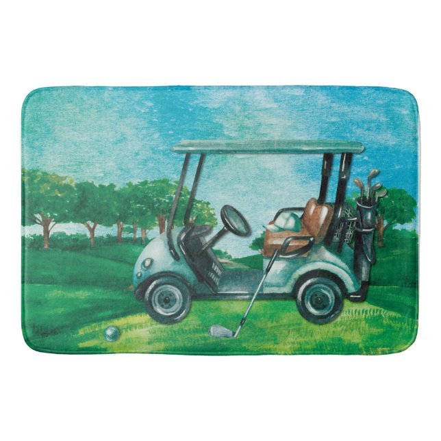 Golf Cart Boll Golfer Bath Mat Badrumsmatta (Framsidan)