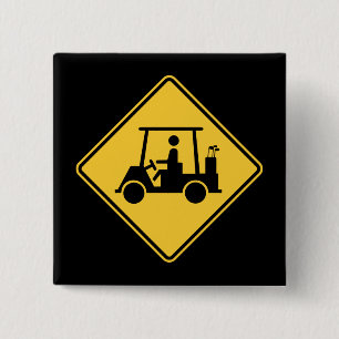 Golf Cart Caution-tecken Knapp