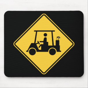 Golf Cart Caution-tecken Musmatta