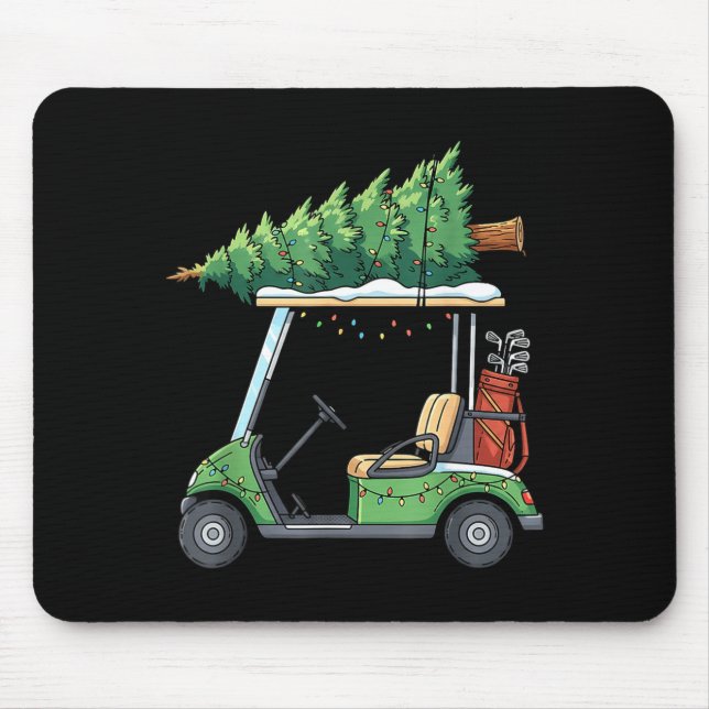 Golf Cart Christmas Tree Lights Funny For Men Wome Musmatta (Framsidan)