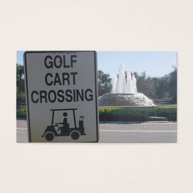 Golf Cart Crossing Visitkort (Framsidan)