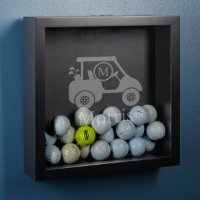 Golf Cart Golf Boll Visning Fodral Shadow Box
