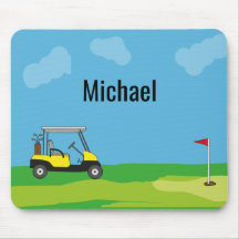 Golf Cart Golf Course Personlig Tecknad