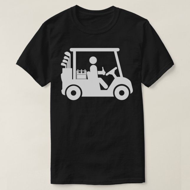 golf Cart golfer öldrickare T Shirt (Design framsida)