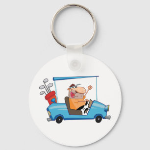 Golf Cart Guy Nyckelring