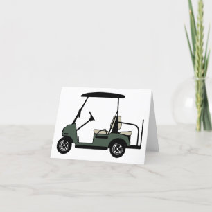 Golf Cart-hälsningskort Helgkort