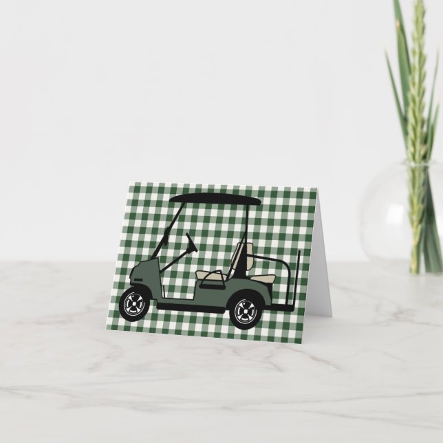 Golf Cart-hälsningskort Helgkort (Framsida)