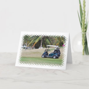 Golf Cart-hälsningskort Kort