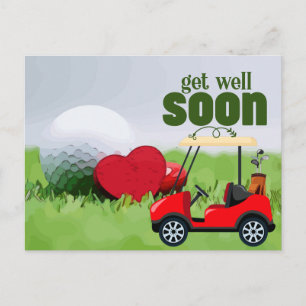 Golf Cart kommer snart för Golfer Card Vykort