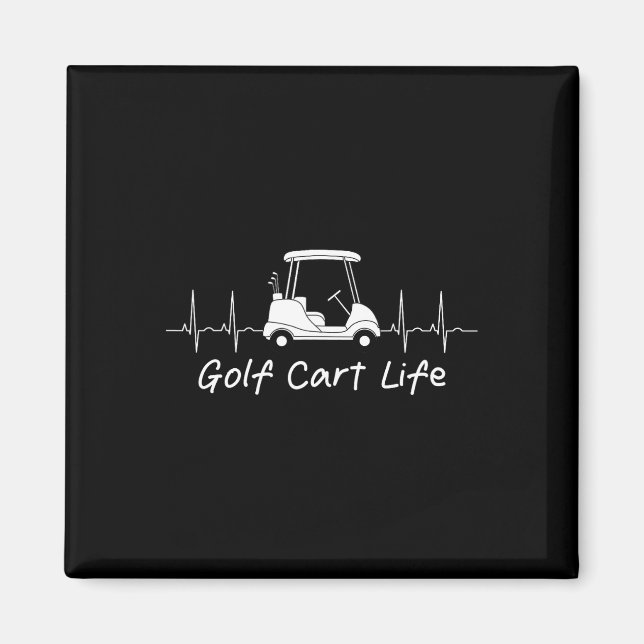 Golf Cart Life Funny Joke Parody Golfing Golfer Co Magnet (Framsidan)