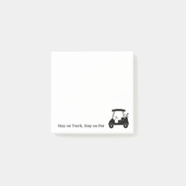 Golf Cart - stanna på spåret, stanna på spåret Post-it Block
