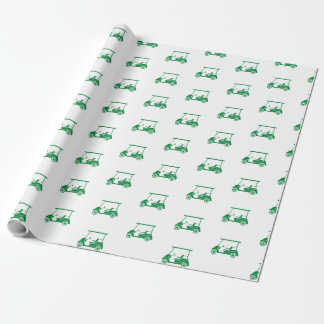 Golf Cart Wrapping Papprare i Grönt Presentpapper