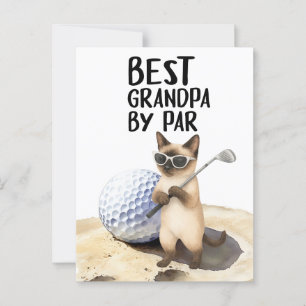 Golf Cat är golfing Best Grand Pa by Par Vykort