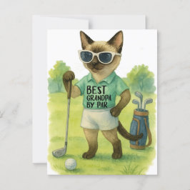 Golf Cat är golfing Best Grand Pa by Par Vykort