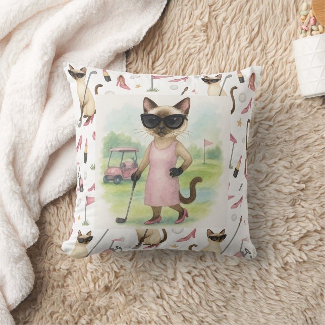 Golf Cat golfer är golfgolfgolfgolfgolfgolfgolfgol Kudde (Filt)