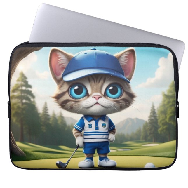 Golf Cat Laptop Fodral (Framsidan)
