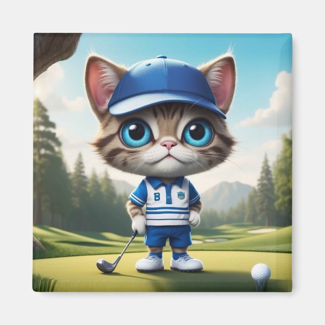 Golf Cat Magnet (Framsidan)