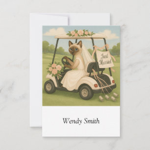 Golf Cat Woman golfer Ny gifta-golfvagn