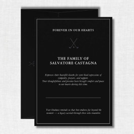 Golf Celebration of Life Black Tack Kort