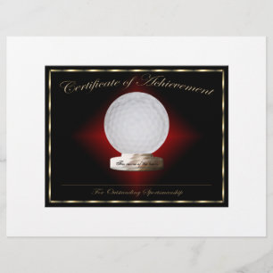 Golf Certificate of Achievement Reklamblad