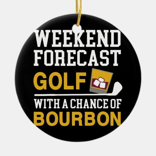Golf Chance of Bourbon Golf i helg prognos Julgransprydnad Keramik (Framsidan)
