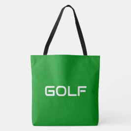 GOLF Chic Modern Sleek White Text On Bright Green Tygkasse