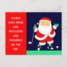 Golf Christmas Card Postcard Helg Vykort