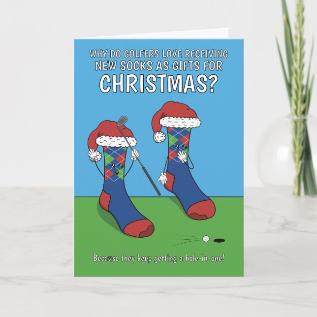 Golf Christmas Helgkort (Framsida)