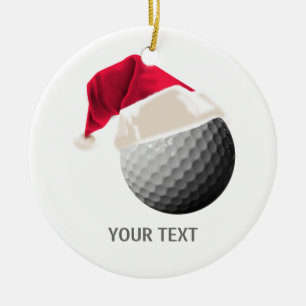 golf christmas julgransprydnad keramik