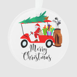 Golf christmas Jultomten ridsgolfplatta golfer