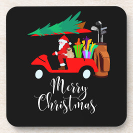 Golf christmas Jultomten ridsgolfplatta golfer Underlägg