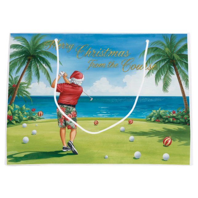 Golf Christmas themed with Santa Claus golfing  (Framsidan)