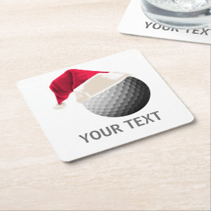 golf christmas underlägg papper kvadrat