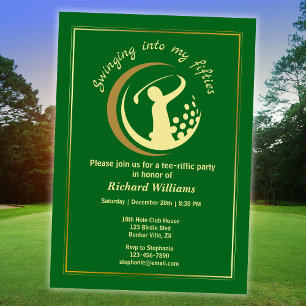 Golf Classic Grön Golden Player 50-årsdag Inbjudningar