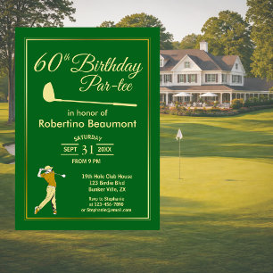 Golf Classic Grön Golden Player Män 60-årsdag Inbjudningar