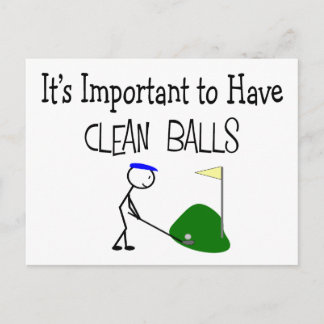 Golf "CLEAN BOLLAR" Golf Humor-gåvor Vykort