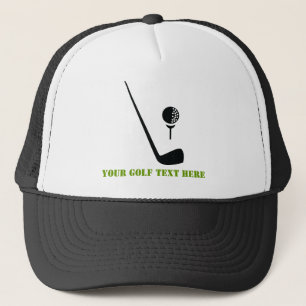 Golf club and ball black, green custom truckerkeps