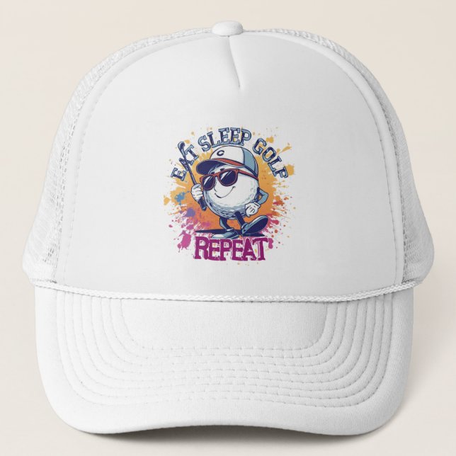 Golf Club Name Custom Trucker Hat  Keps (Framsida)