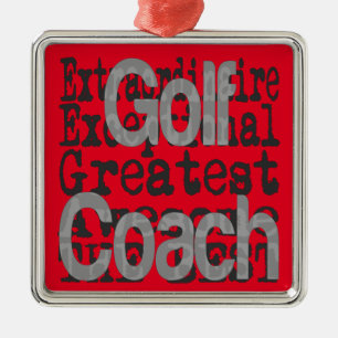 Golf Coach Extraordinaire Julgransprydnad Metall