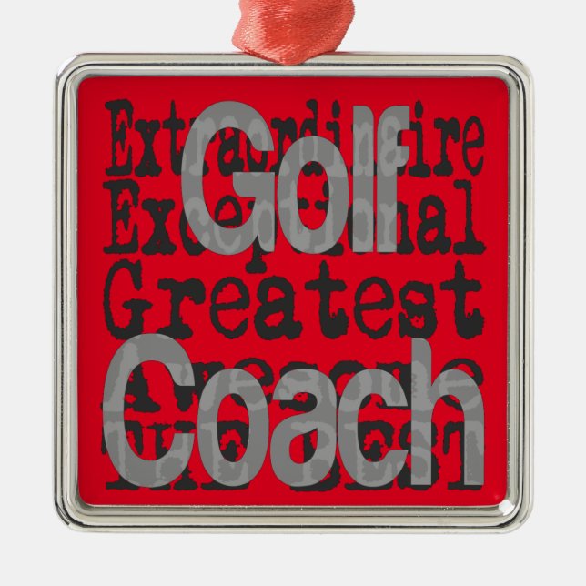 Golf Coach Extraordinaire Julgransprydnad Metall (Framsidan)