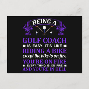 Golf Coach Gift Vykort