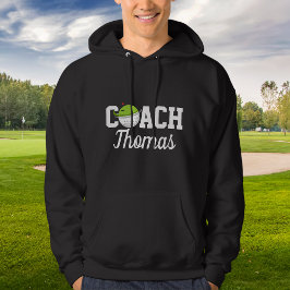 Golf Coach Golfer Boll Typography Personlig Hoodie