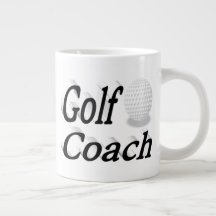 Golf Coach halv text Giant Coffee Mugg